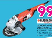 Black & Decker 2000W Angle Grinder KG2000