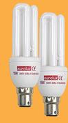 Eurolux 15W CFL 3U Screw/Clip Globe-Each
