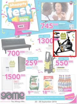Game Kampala : Shopper Fest 2016 (22 Sep - 28 Sep 2016), page 1