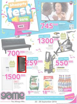 Game Kampala : Shopper Fest 2016 (22 Sep - 28 Sep 2016), page 1
