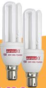 Eurolux 15W CFL 3U Screw/Clip Globe-Each