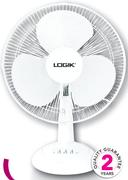 Logik 30Cm White Desk Fan T507-30