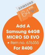 Samsung 64GB Micro SD EVO