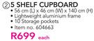 Campmaster 5 Shelf Cupboard