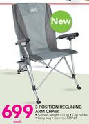 Out And About 3 Position Reclining Arm Chair
