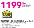 Campmaster Instant 100 Gazebo 3m x 3m