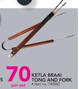 Ketla Braai Tong And Fork-Per Set