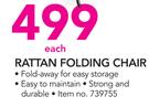 Out And About Rattan Folding Chair