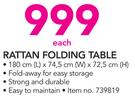 Out And About Rattan Folding Table