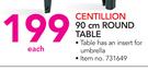 Centillion 90cm Round Table