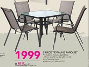Out & About 5 Piece Textaline Patio Set
