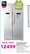 Hisense 730Ltr Metallic Side By Side Freezer/Fridge H730SS-WD