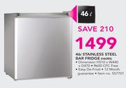 Hisense 46Ltr Stainless Steel Bar Fridge H60RS