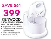 Kenwood 250W Mixer Stand And Bowl HM430