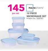 Mainstays 12 Piece Microwave Set-Per Set