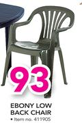 Antracite Ebony Low Back Chair