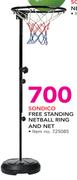 Sondico Free Standing Netball Ring And Net