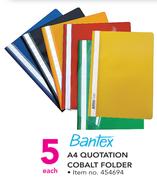 Bantex A4 Quotation Cobalt Folder-Each