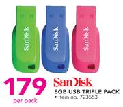 SanDisk 8GB Triple Pack-Per Pack