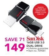 SanDisk 16GB USB 3.0 Dual Drive