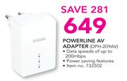 D-Link Powerline AV Adapter DPH-209AV