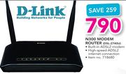 D-Link N300 Modem Router DSL-2740U