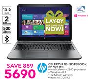 HP Celeron G3 Notebook HP NOT 250