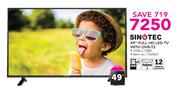 Sinotec 49" Full HD LED TV With DVB-T2