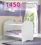 Ditalia Baby Crib White BB-17