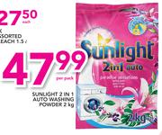 Sunlight 2 In 1 Auto Washing Powder-2Kg Per Pack