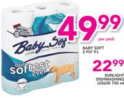 Baby Soft 2 Ply-9's Per Pack