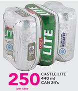 Castle Lite Can-24'sx440ml Per Case