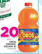 Oros Orange Squash Assorted-2Ltr