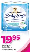 Baby Soft Mini White Tissue Paper-9's Pack