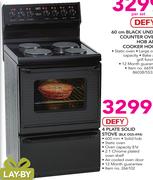 Defy 4 Plate Solid Stove BLK DSS-494