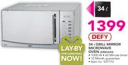 Defy 34Ltr Grill Mirror Microwave Oven DMO343