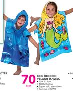 Kids Hooded Velour Towels-Each