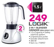 Logik 2 In 1 Blender Grinder RSH-245611-01