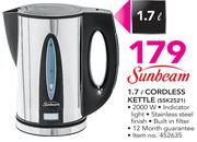 Sunbeam 1.7Ltr Cordless Kettle SSK2521
