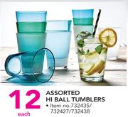 Assorted Hi Ball Tumblers-Each