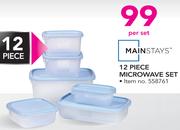 Mainstays 12 Piece Microwave Set-Per Set