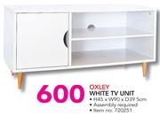Oxley White TV Unit