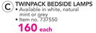 Twinpack Bedside Lamps-Each