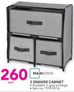 Mainstays 3 Drawer Cabinet-Each