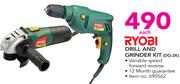 Ryobi Drill And Grinder Kit DG-2K