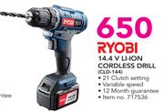 Ryobi 14.4V Li-ion Cordless Drill CLD-144