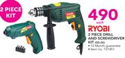 Ryobi 2 Piece Drill And Screwdriver Kit DS-2K
