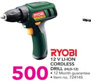 Ryobi 12V Li-ion Cordless Drill HLD-12