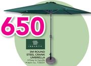 Republic 3m Round Steel Crank Umbrella