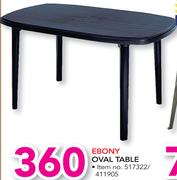 Ebony Oval Table